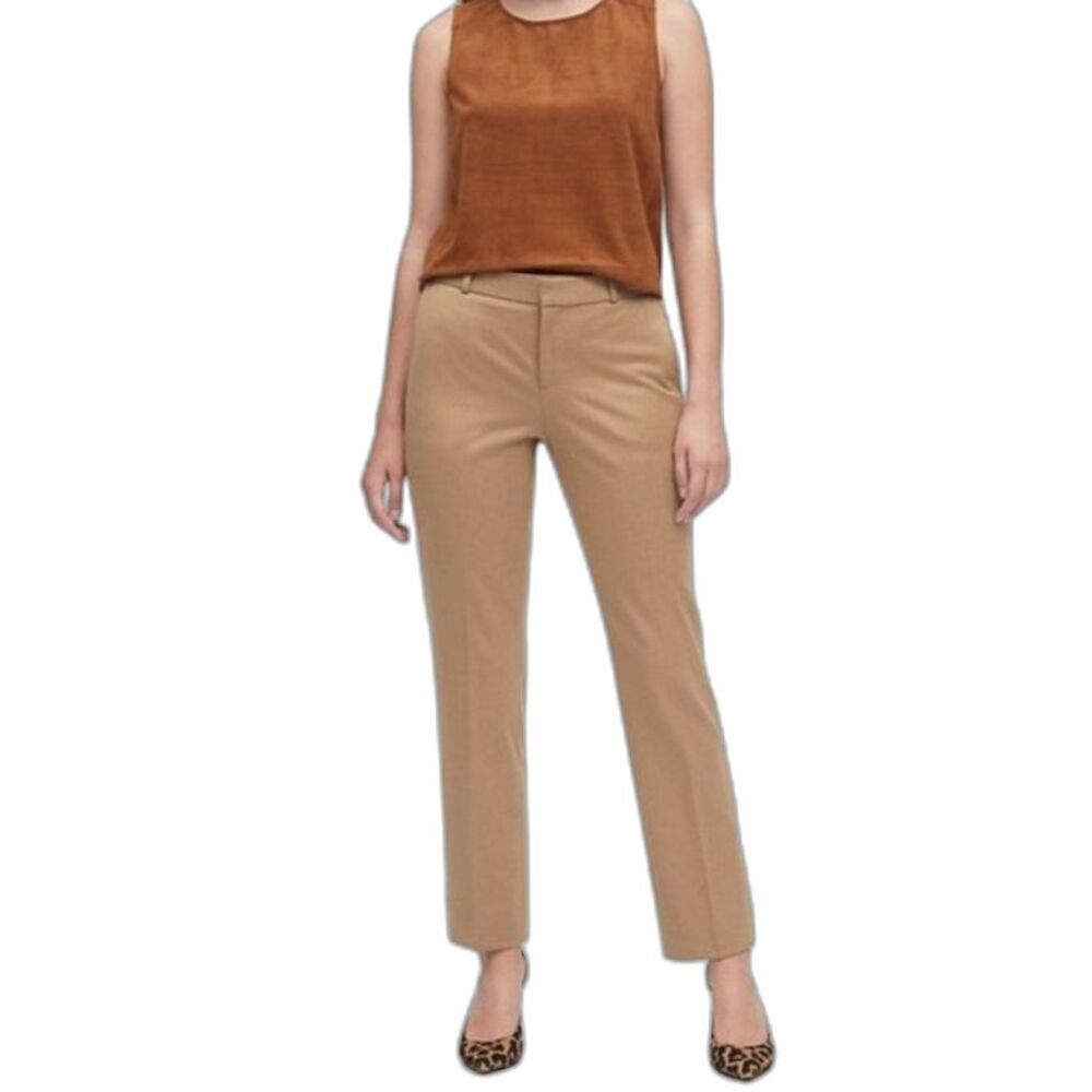 Banana Republic Women's NWOT Camel Tan Slim Straight Flannel Ankle Pant Size 8L